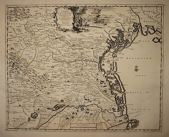 Van der Aa Pieter (1659-1733) Agri Patavini geographica tabula accuratissime delineata 1704 Lugduni Batavorum (Leiden) 